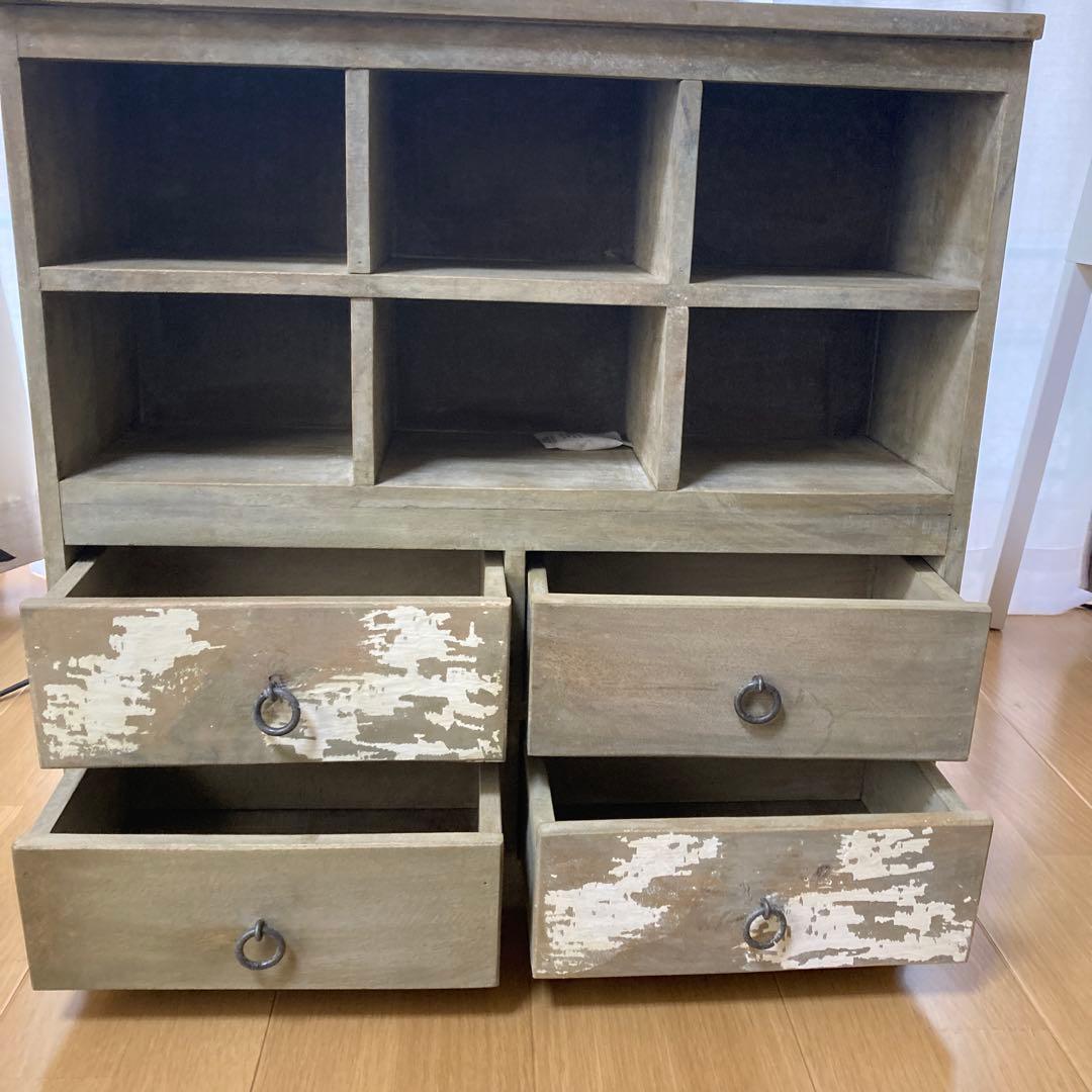 ヴィンテージ風木製キャビネット