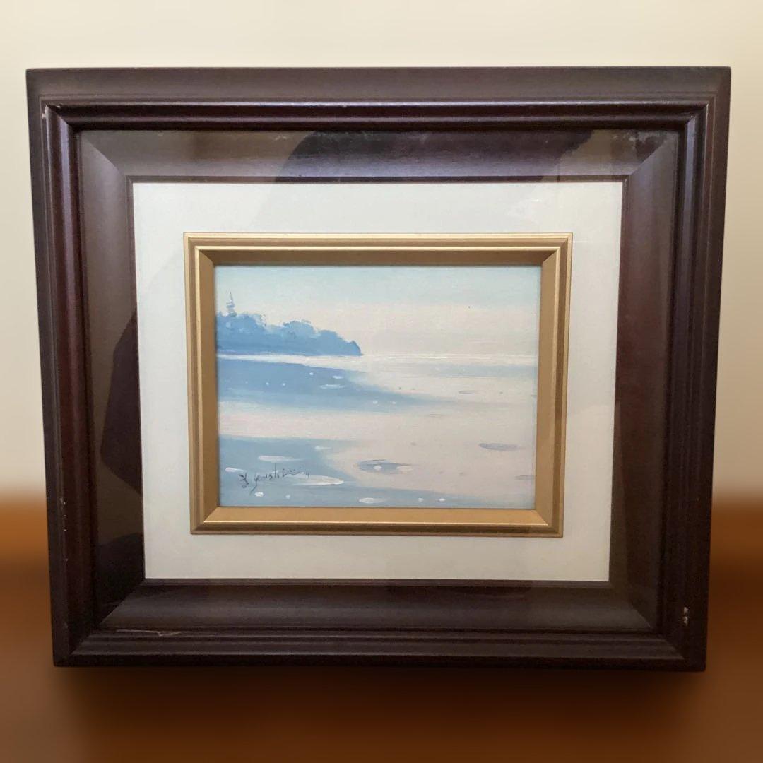 江ノ島の絵　絵画　額