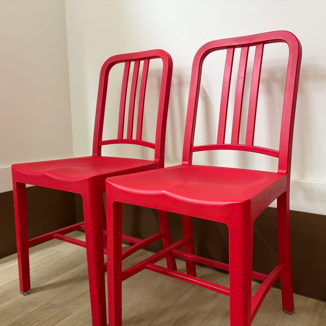 EMECO エメコ 111 ネイビーチェア 27万 コカコーラ レッド 2脚