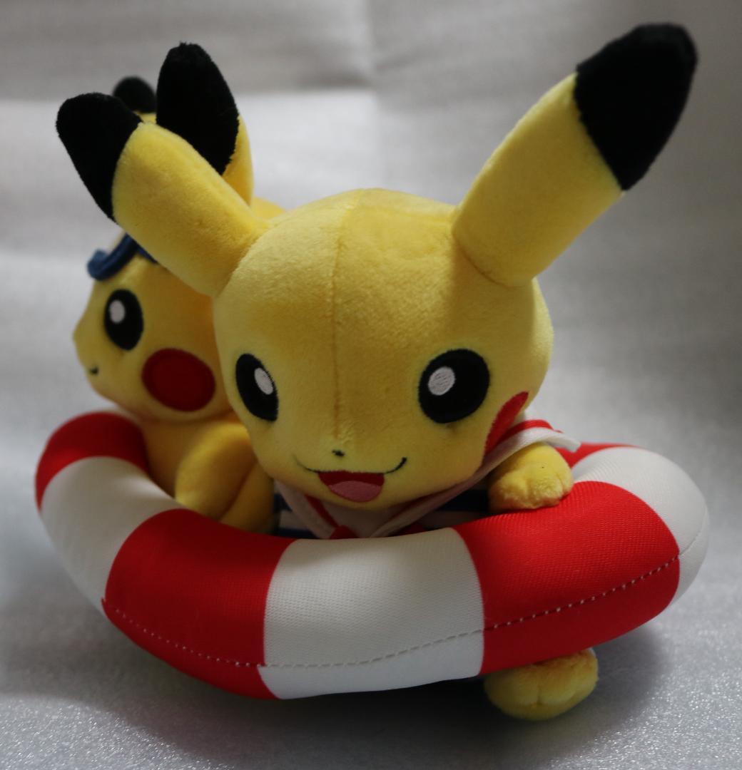 d#️⃣ポケモン#️⃣ピカチュウ　ペア　浮き輪　ぬいぐるみ