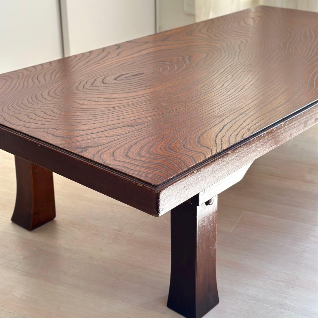 【送料込み】ちゃぶ台 座卓 ローテーブル 折り畳み 天然木　昭和　ヴィンテージ