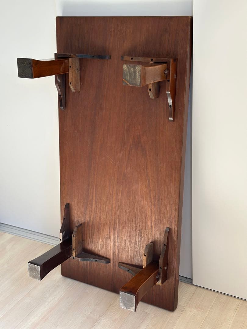 【送料込み】ちゃぶ台 座卓 ローテーブル 折り畳み 天然木　昭和　ヴィンテージ