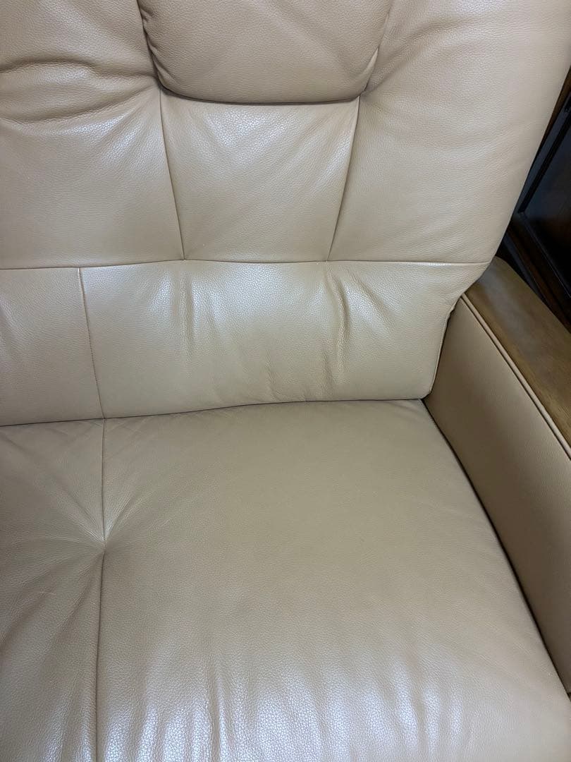 15,000円引き‼️ カリモク　３人掛けソファ　ハイバック仕様　天然皮革