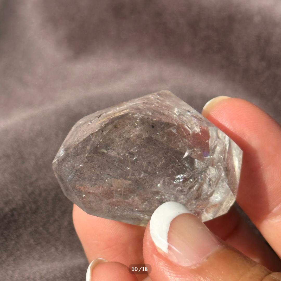 【水入り 水晶】アイリス クォーツ フリーフォーム エンハイドロ リモナイト