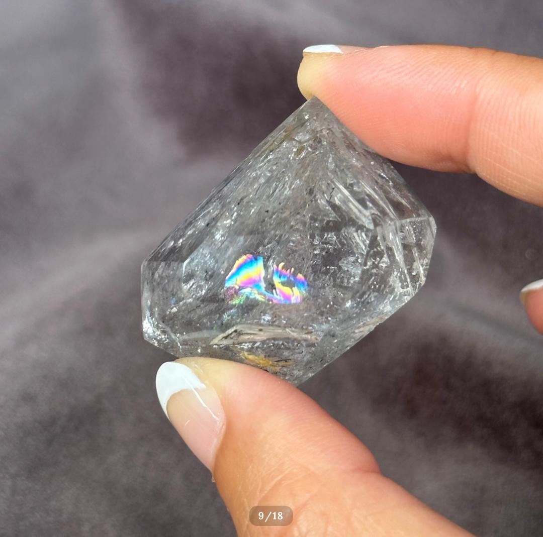 【水入り 水晶】アイリス クォーツ フリーフォーム エンハイドロ リモナイト