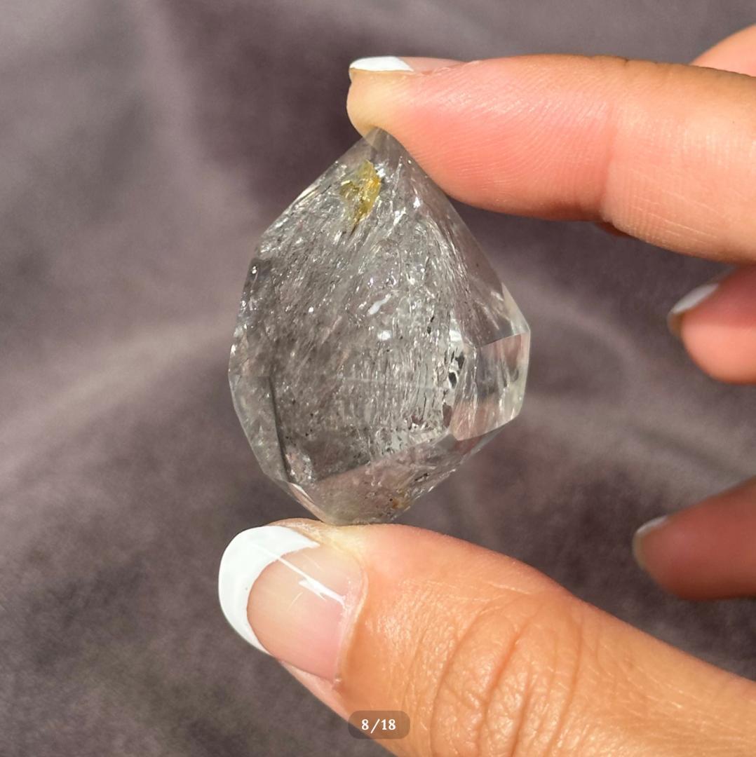 【水入り 水晶】アイリス クォーツ フリーフォーム エンハイドロ リモナイト