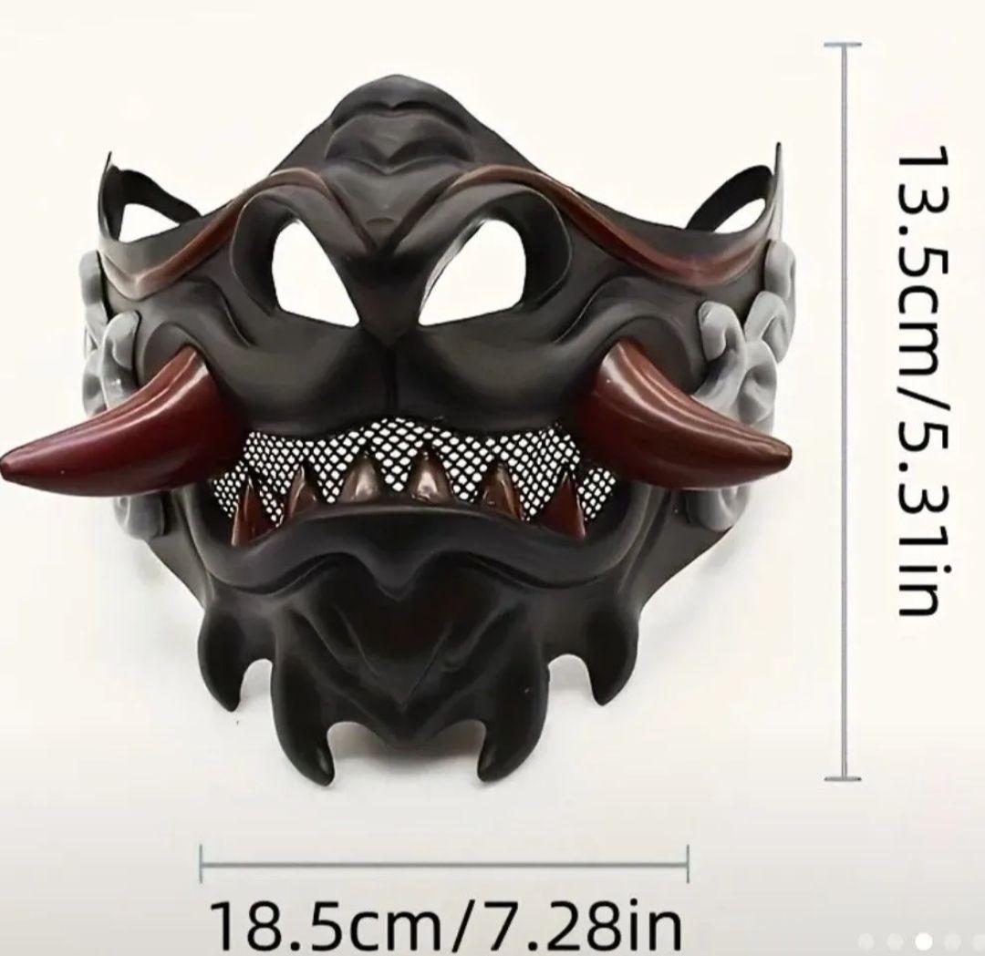 面頬】甲冑 鎧兜 【面具】鬼 マスク お面 仮面 戦国時代 忍者 般若