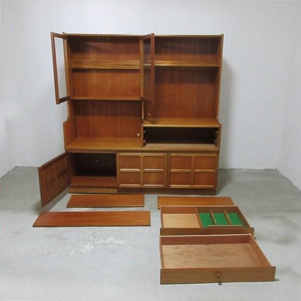 イギリス ビンテージ 家具 Nathan キャビネット 食器棚 英国 6154e