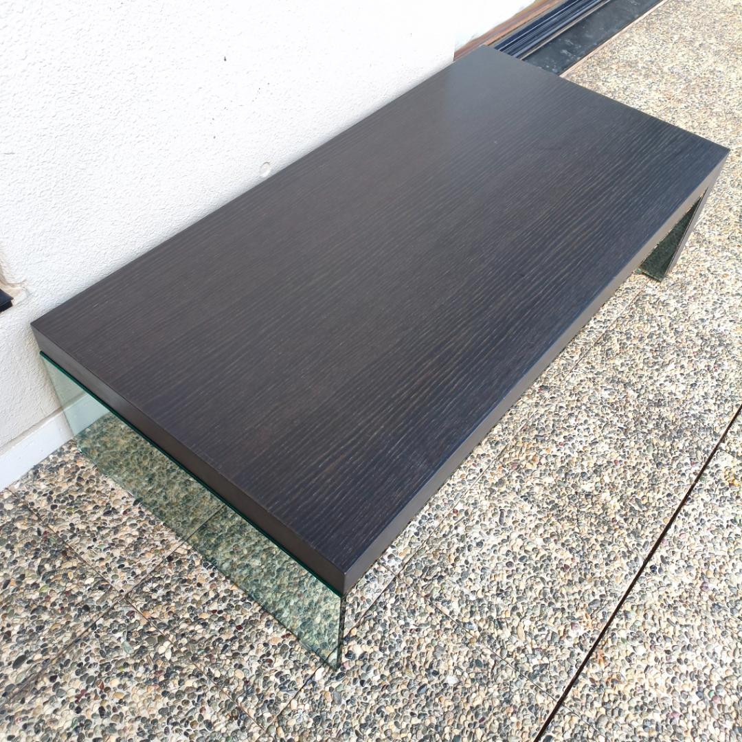 希少 Ligne roset リーンロゼ 伸長式 センターテーブル ガラス