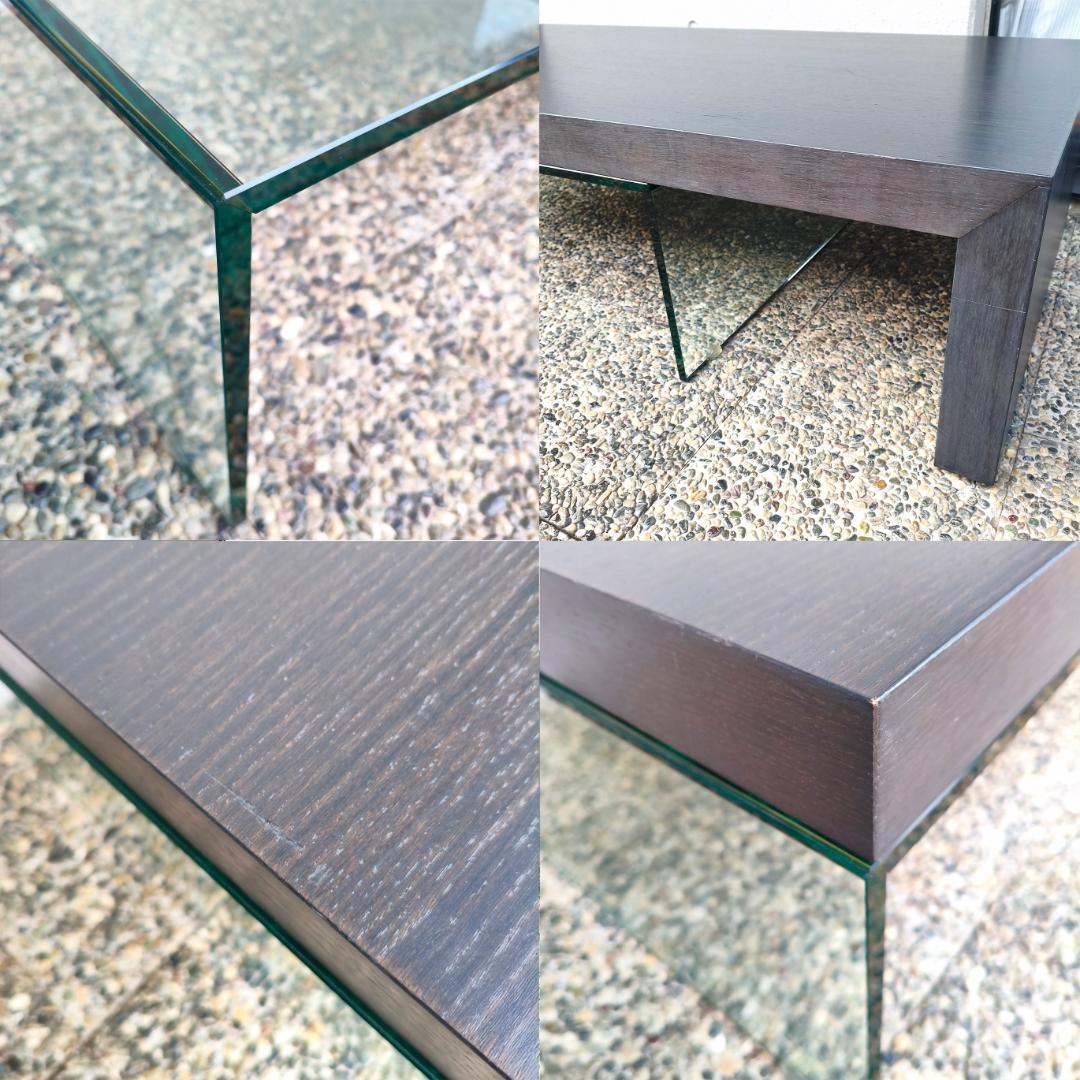 希少 Ligne roset リーンロゼ 伸長式 センターテーブル ガラス