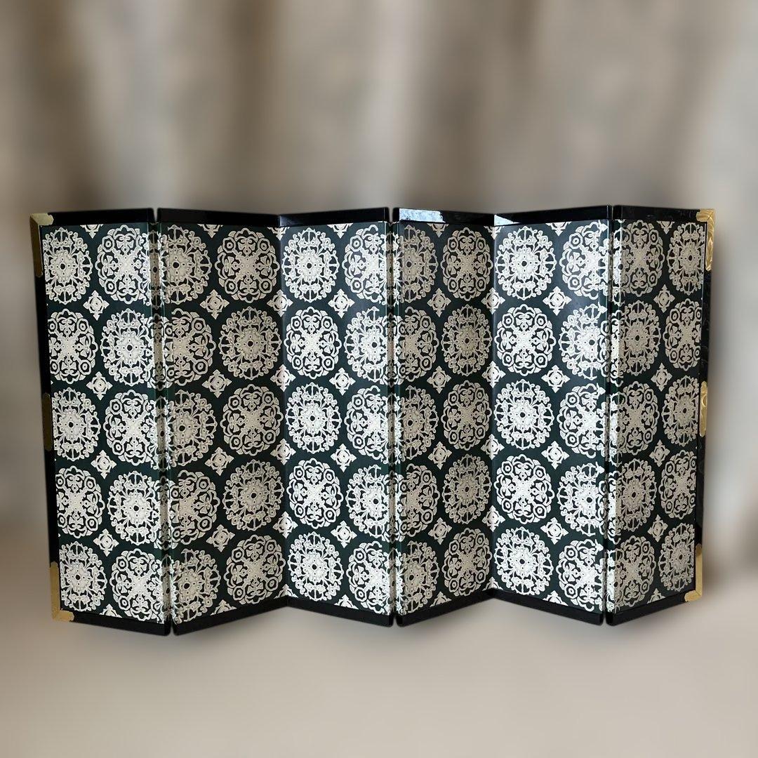 お買得金屏風びょうぶ二枚組パーテーション雛祭り豪華ゴールド祝ムード