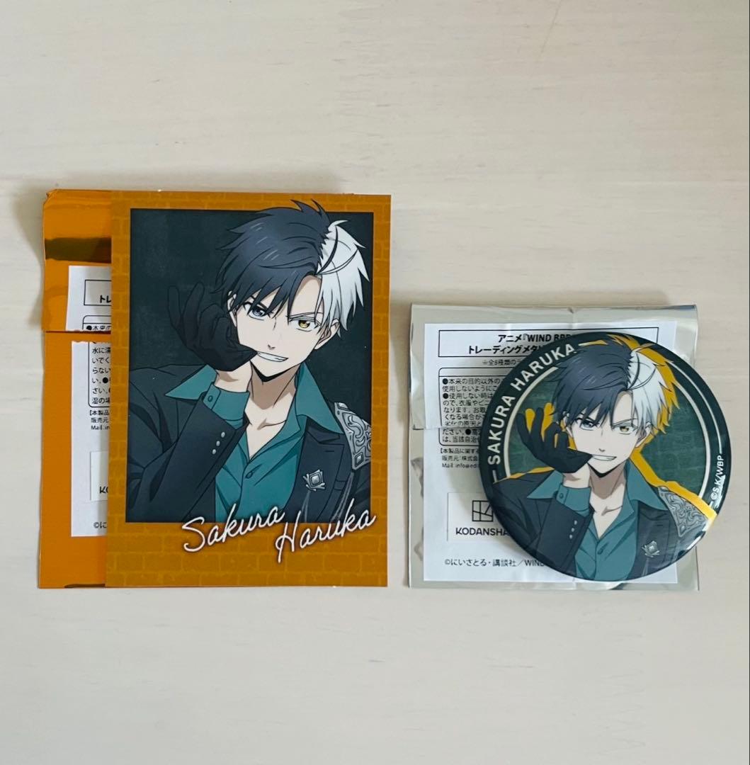 ウィンドブレイカー 桜遥 ロフト インスタントフォト風カード 缶バッジ