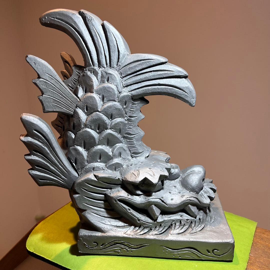 シャチホコ　鯱鉾　瓦 楽天市場】鯱【シャチホコ一対21cm】 [ 金鯱 金シャチ 瓦の鯱 金の鯱