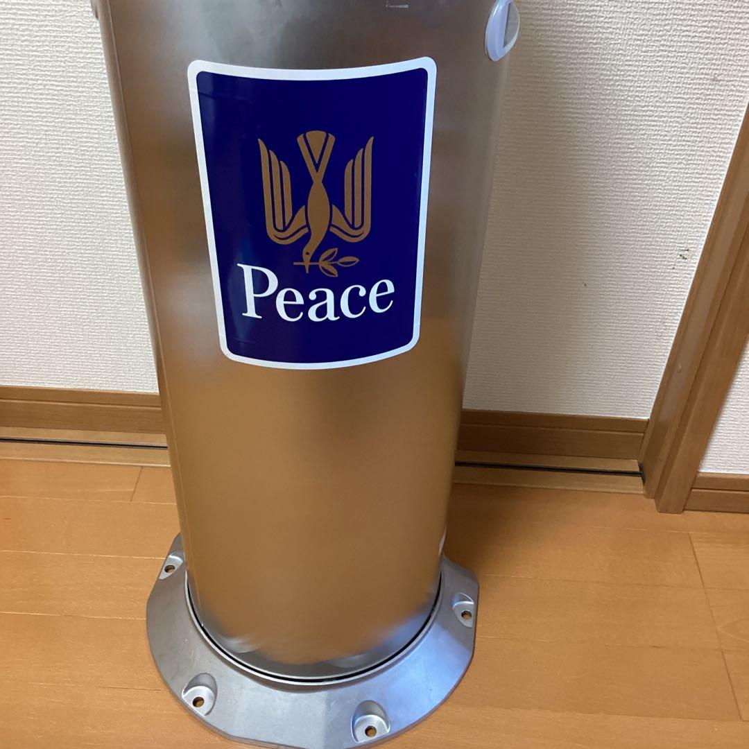 【レア】Peace ピース柄 スタンド灰皿／屋外用 灰皿 スモーキングスタンド
