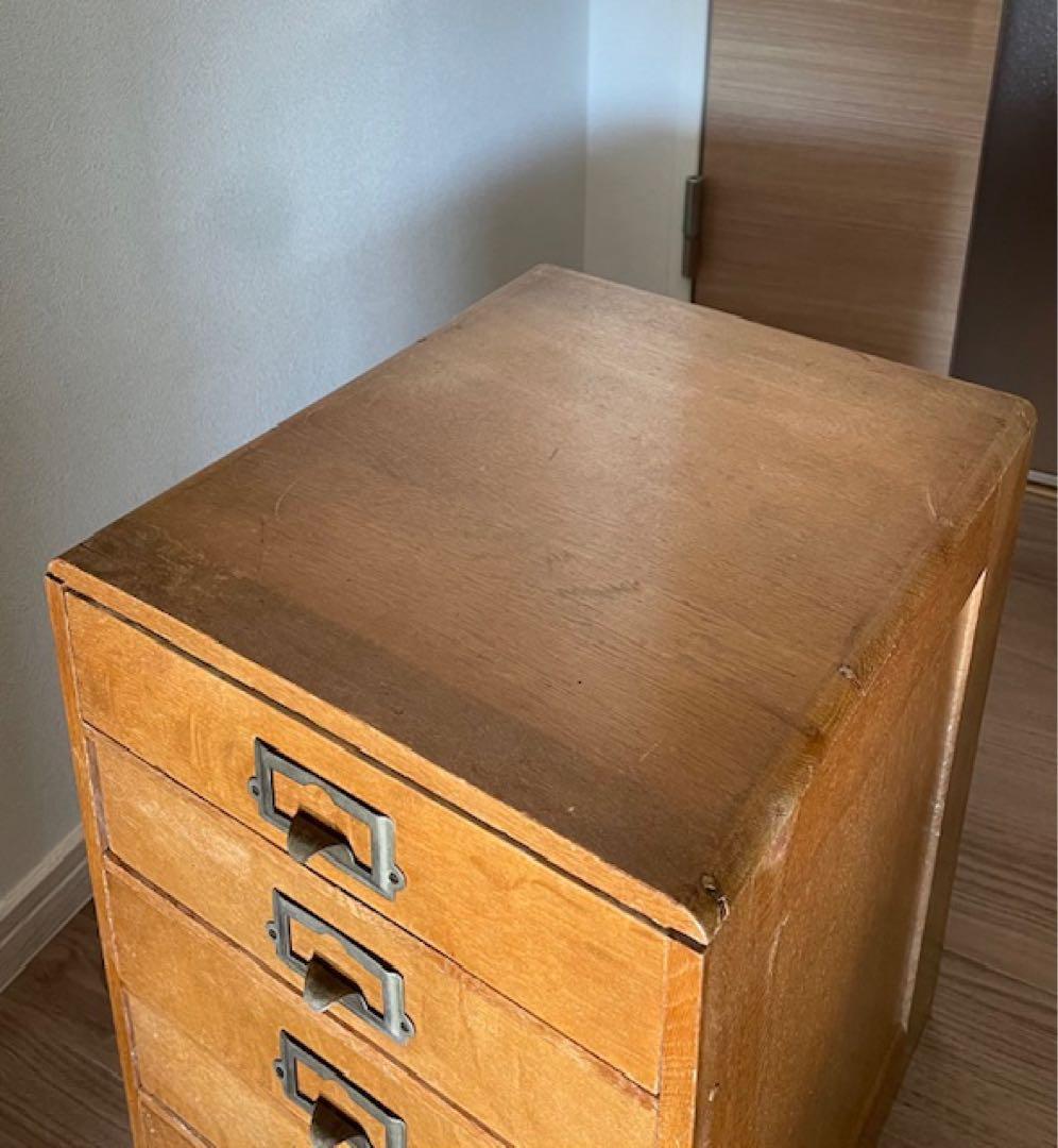 ★昭和レトロ 木製 5段　小引き出し 古道具　ヴィンテージ アンティーク