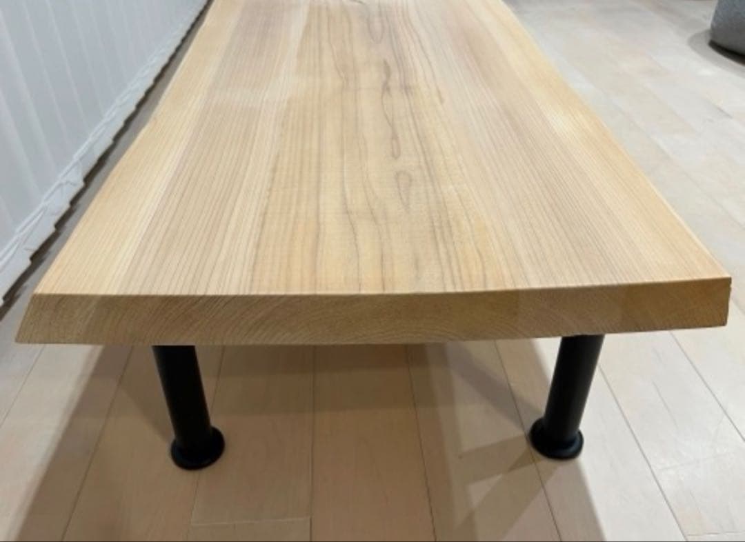 国産　無垢材 一枚板座卓 ローテーブル