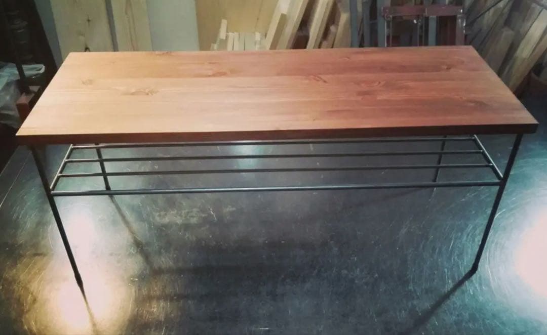 アイアン家具　男前テーブル　無骨　オーダーメイド　インダストリアル　カフェラック