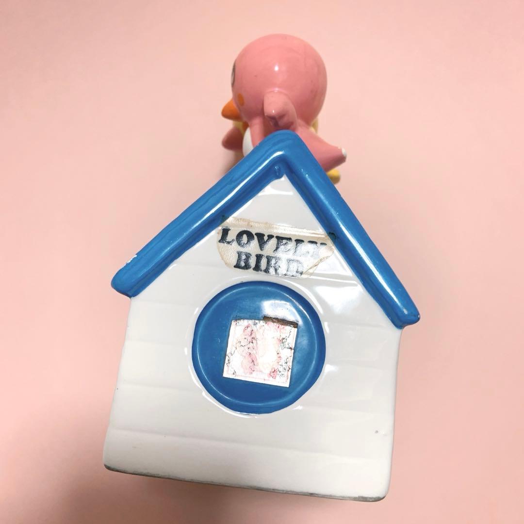 内藤ルネ　ラブリーバード貯金箱　鳥　陶器　家　激レア　昭和レトロ　当時物