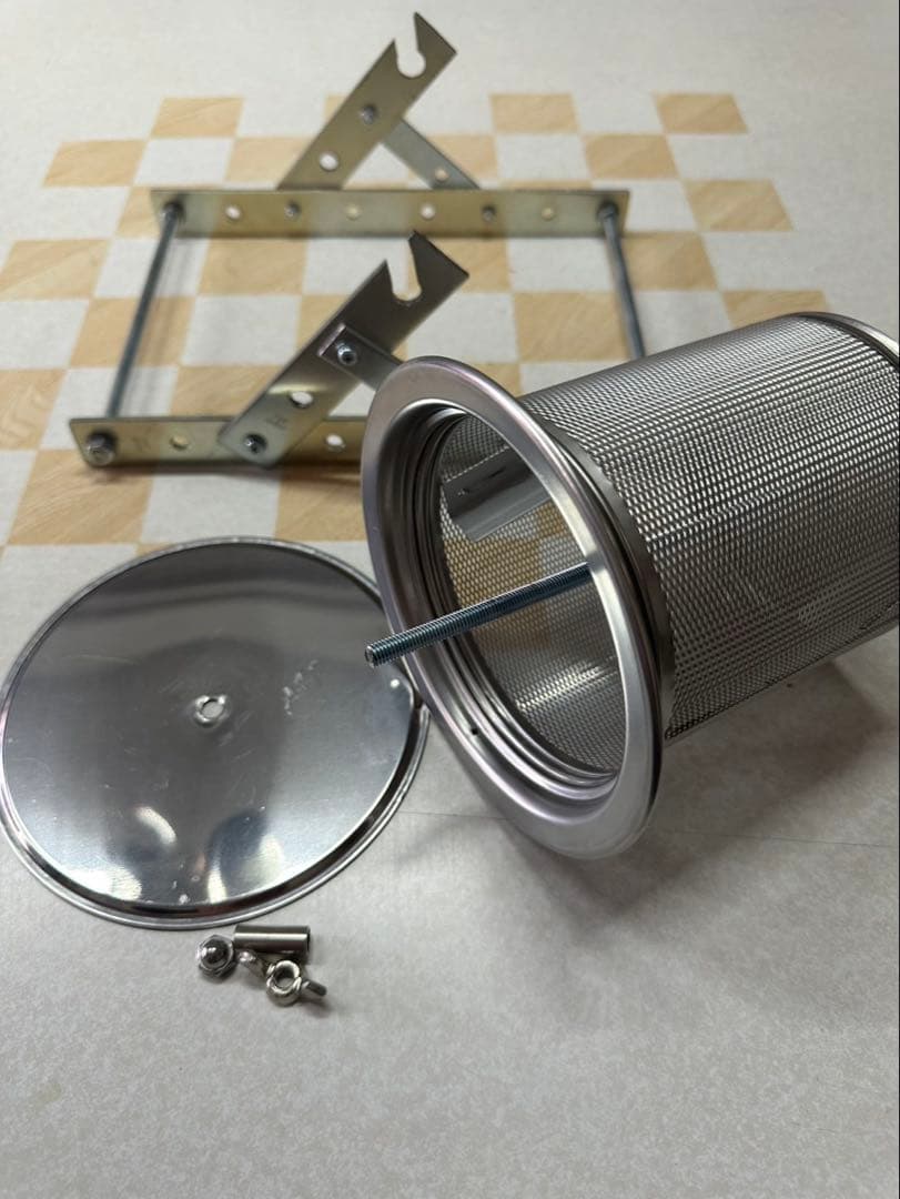 自作　手回しコーヒー焙煎器　ハンドロースター手作り　焙煎の解説書付き