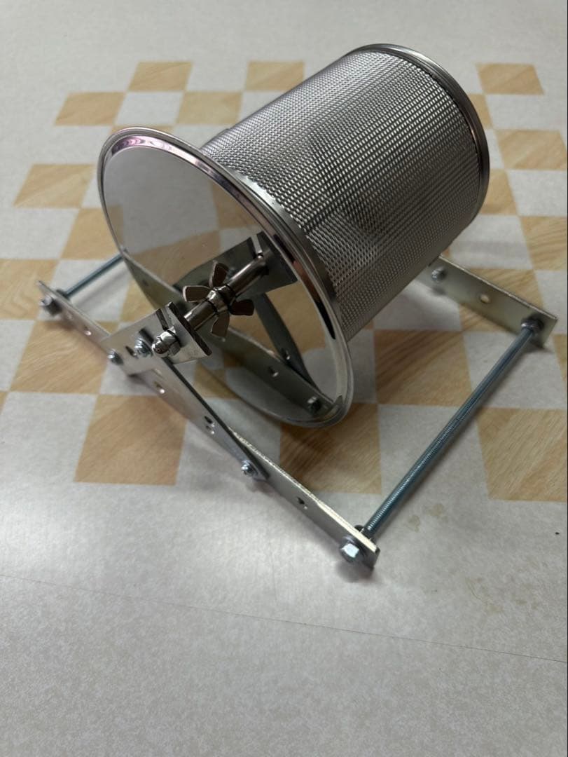 自作　手回しコーヒー焙煎器　ハンドロースター手作り　焙煎の解説書付き