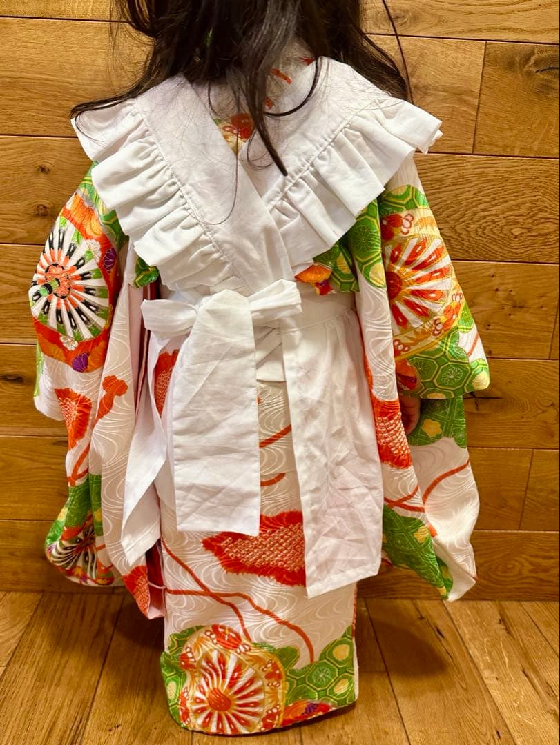 ^_^　七五三　3歳アンティークお着物セット