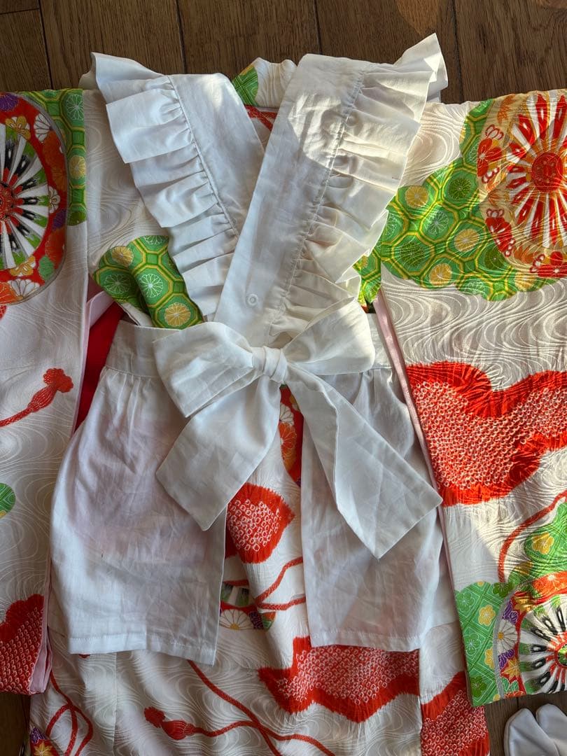 ^_^　七五三　3歳アンティークお着物セット