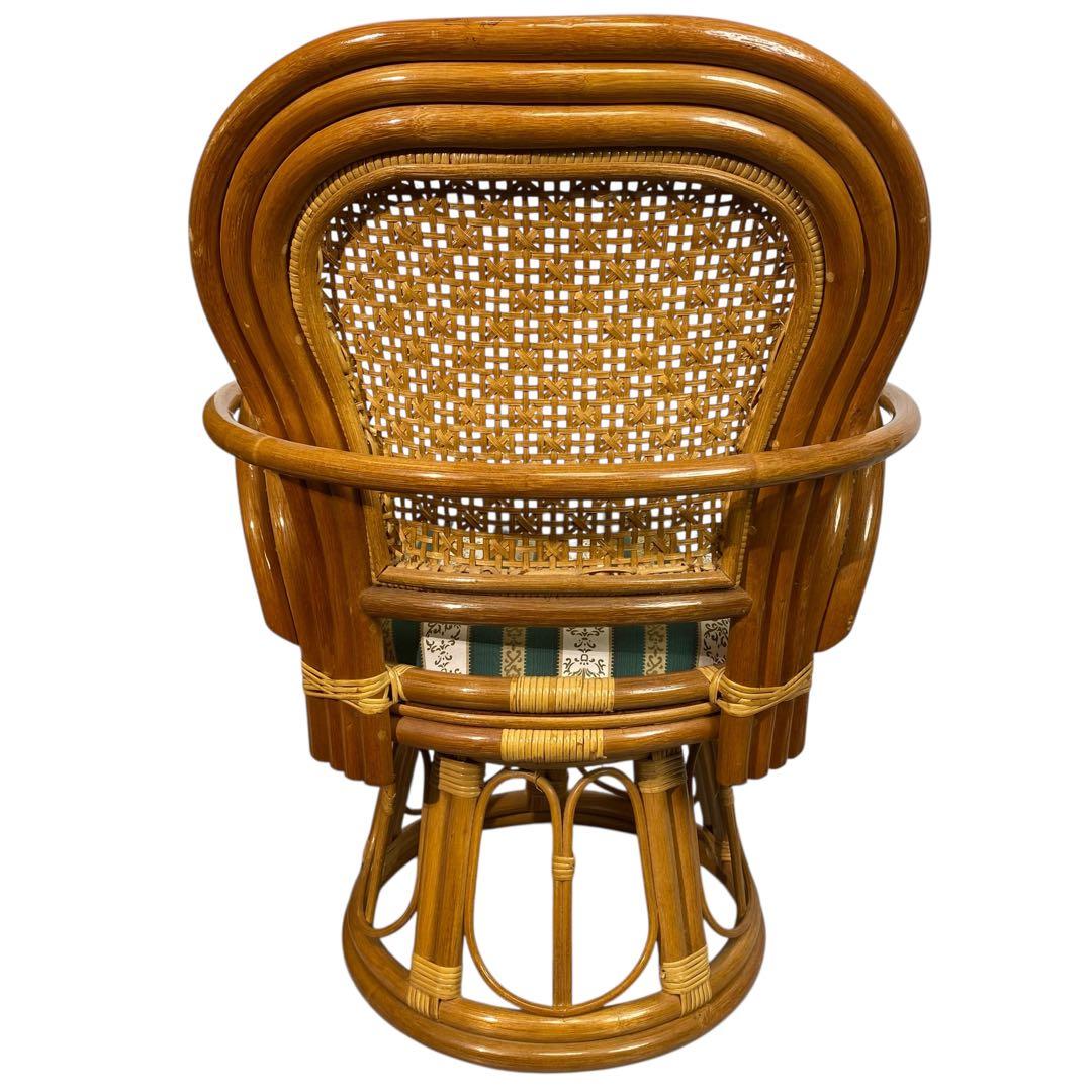 ヤマカワジャパンラタンチェア 回転式 360度