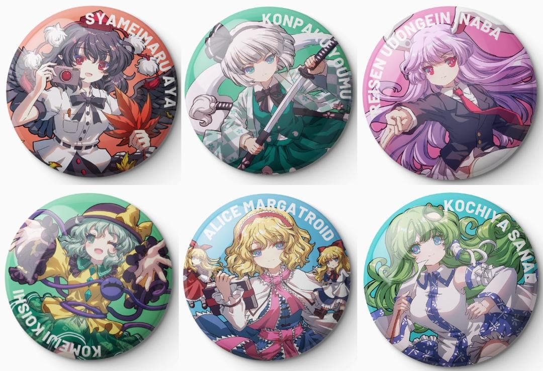 東方プロジェクト 缶バッジ 28個セット 小野塚小町 四季映姫 レミリア