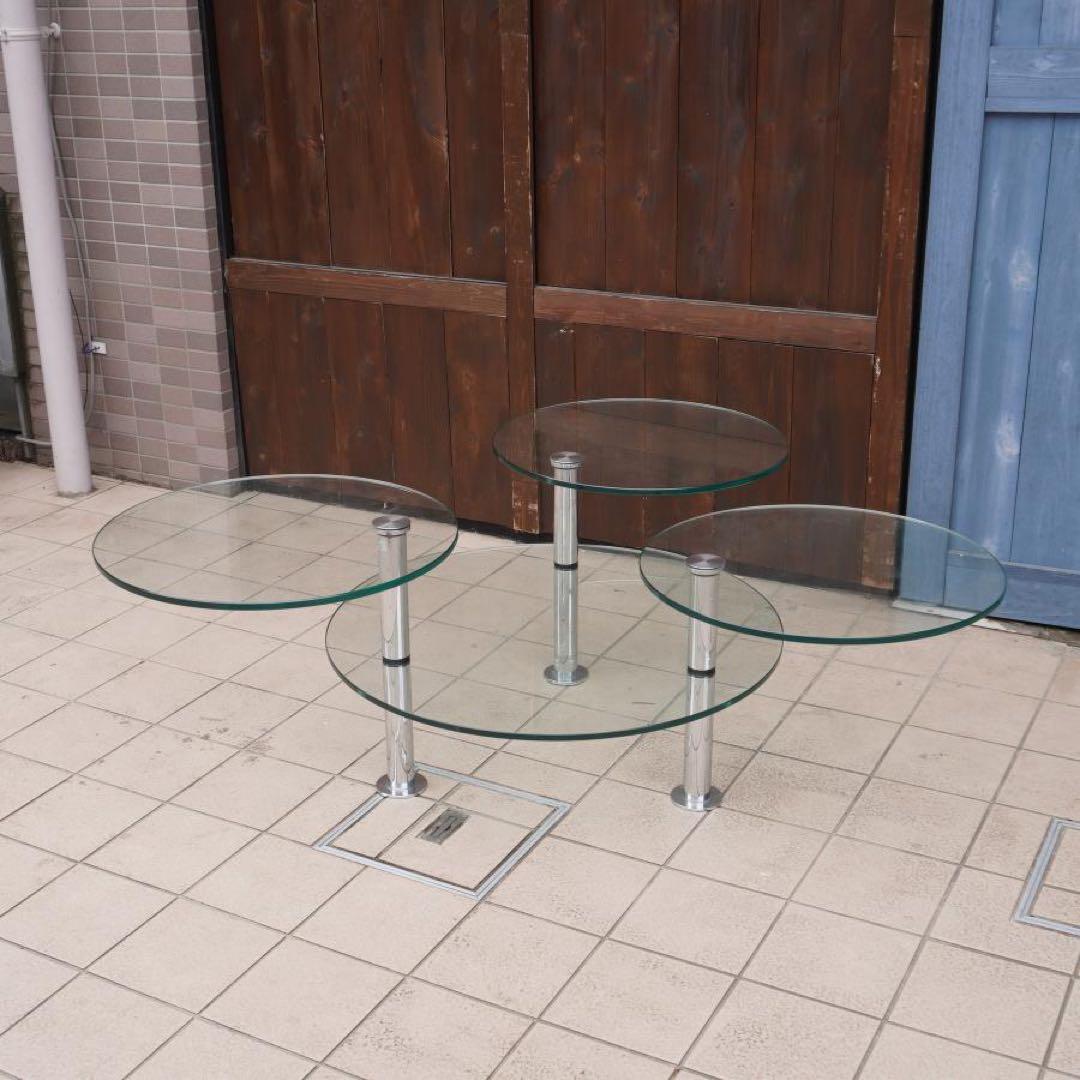 ロナルドシュミット 可動式ガラステーブル　ドイツ製 IDC大塚家具