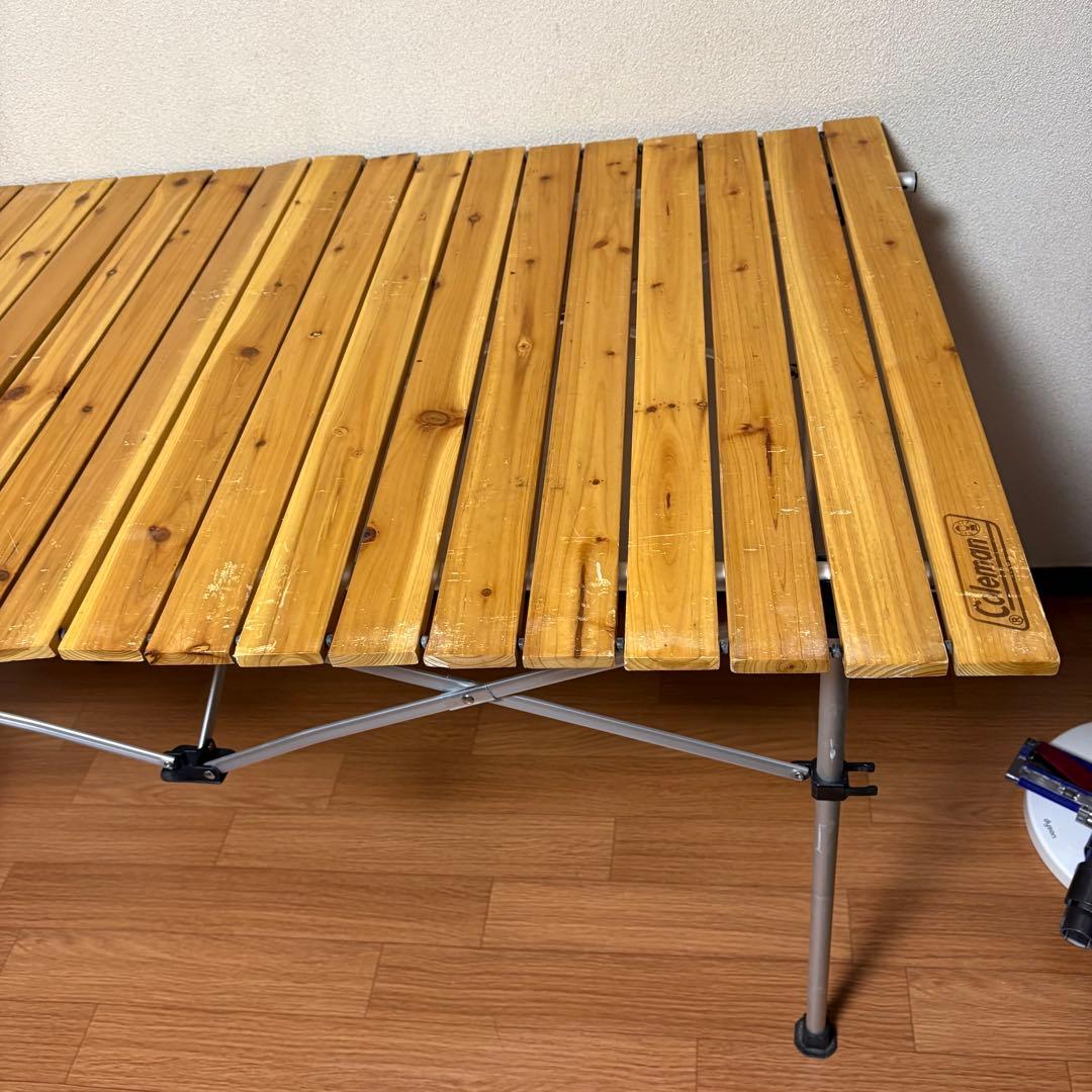 コールマン Coleman ナチュラルウッドロールテーブル　120