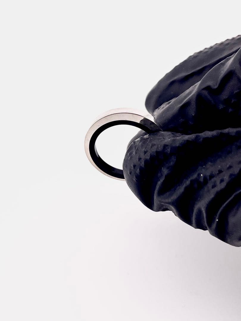 【木村浩一郎】SuperFuture リング 直径1.8cm シルバー×ブラック