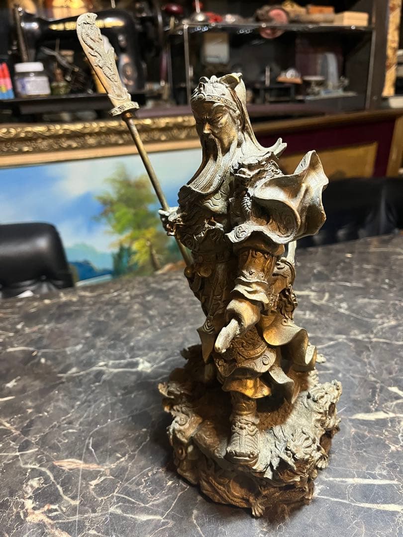 三国志、三国志銅像、三国志ブロンズ像、三国志関羽像、関羽武将像