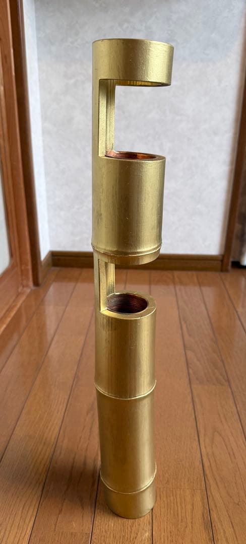 57 金塗りの竹の二重切り(獅子口)