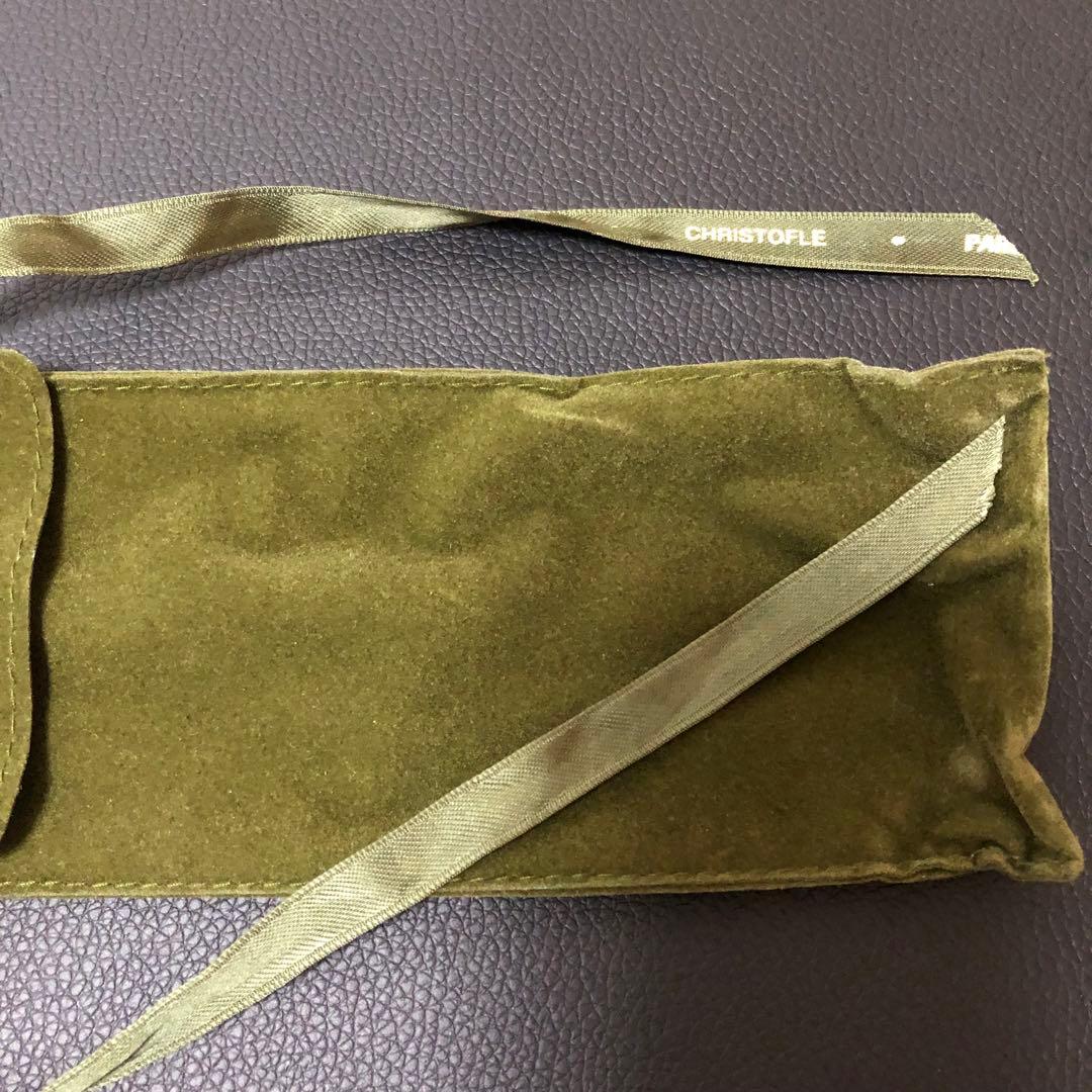 希少未開封クリストフルアリアゴールドリングサラダサービングフォーク変色防止布袋付