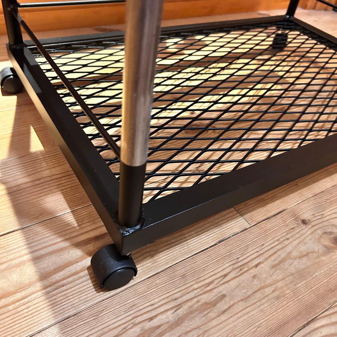 キッチンワゴン　ヘリンボーン　高さ調整可能　什器　ガレージ収納　アイアンラック
