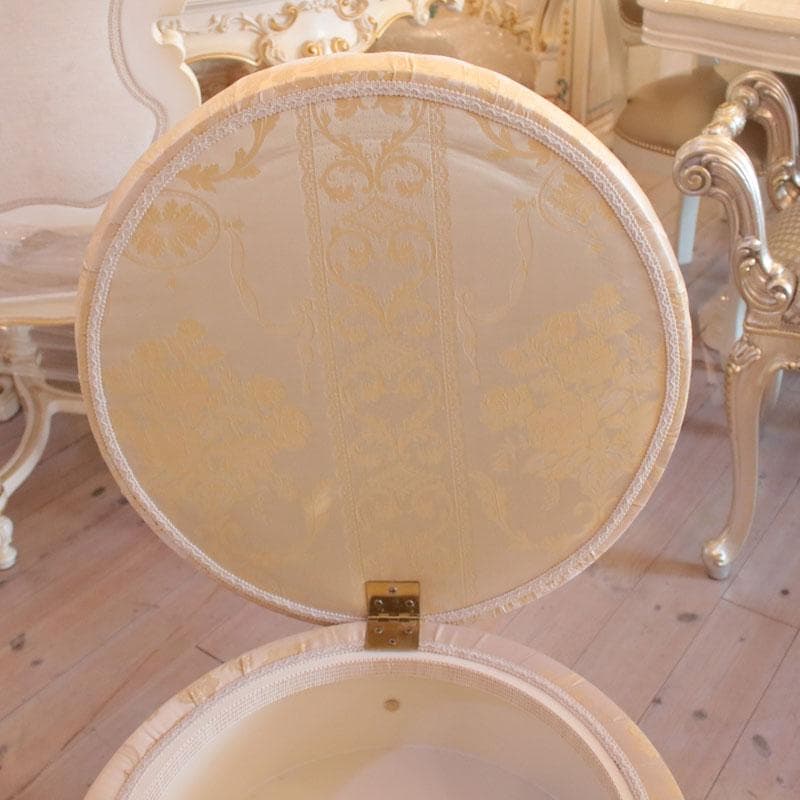 SILIK 収納付スツール オットマン 円形 丸形 シリック 210-1403