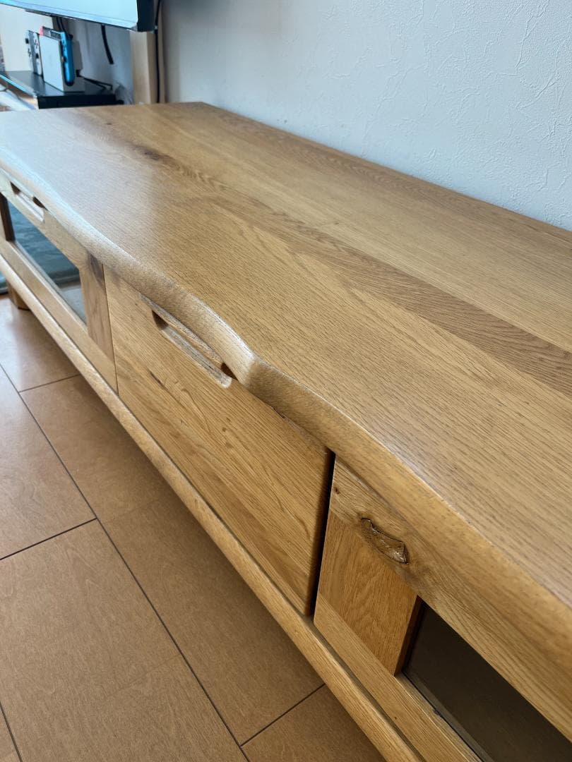 起立木工　KIRITSU MOKKO　無垢　TV台　ローボード　引き出し付き