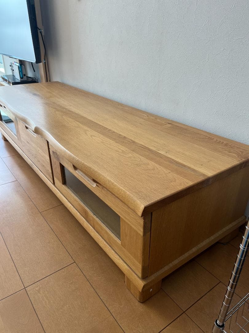 起立木工　KIRITSU MOKKO　無垢　TV台　ローボード　引き出し付き