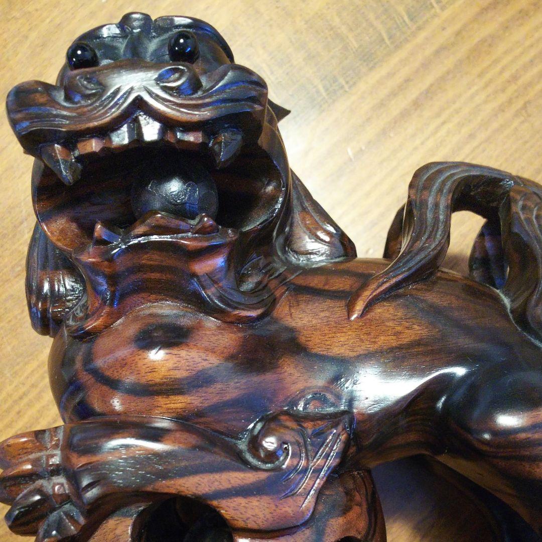 木彫り シーサー置物 セット