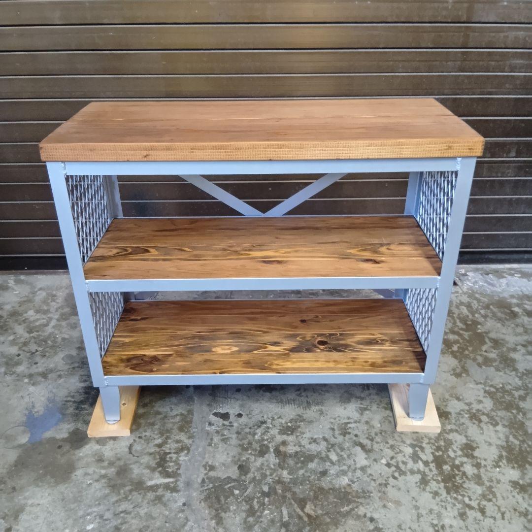 アイアン　シェルフ　ラック　インダストリアル　オープンラック　店舗什器　男前　棚