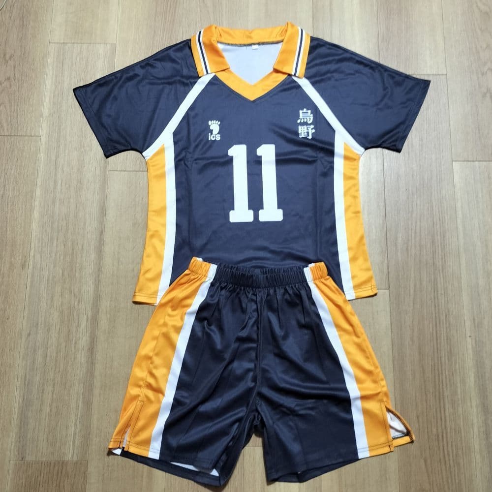 Lサイズ ハイキュー!! 烏野高校 月島蛍 11番 ユニフォーム ブラック