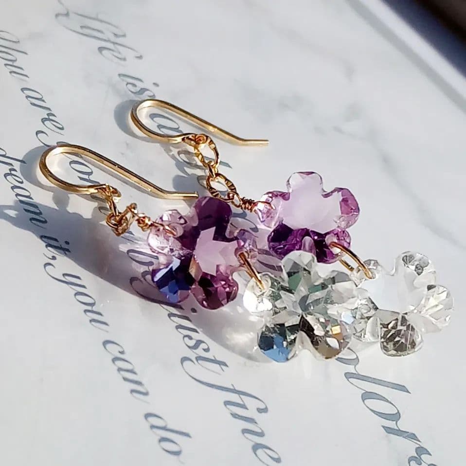 14kgf FLOWERピアス♡