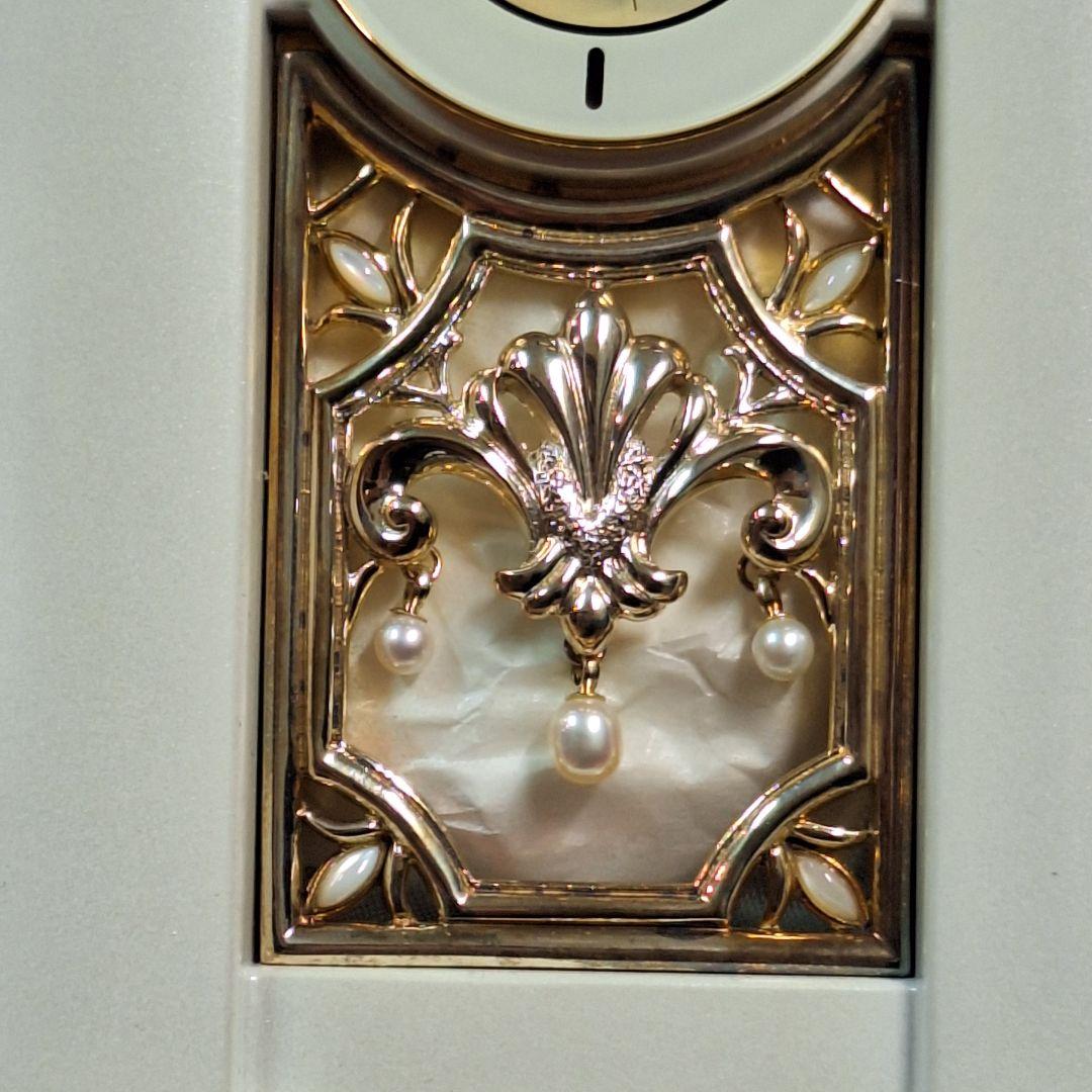 MIKIMOTO ミキモト インターナショナル置時計☆淡水真珠&トルコ石&白蝶貝