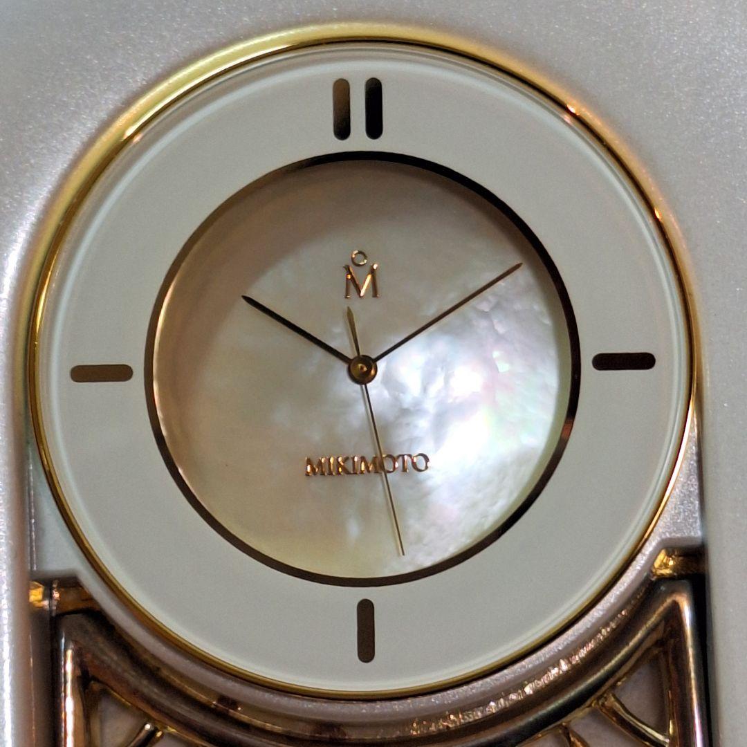 MIKIMOTO ミキモト インターナショナル置時計☆淡水真珠&トルコ石&白蝶貝