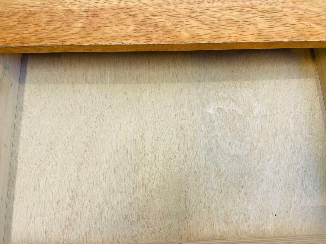 送料込み⭐︎らくらくメルカリ便⭐︎無印良品 無垢材デスク（引出付）オーク材