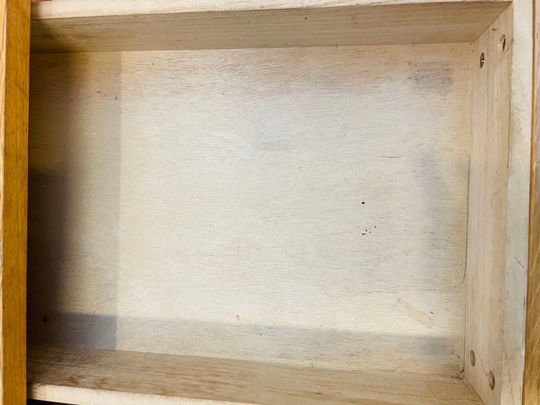 送料込み⭐︎らくらくメルカリ便⭐︎無印良品 無垢材デスク（引出付）オーク材