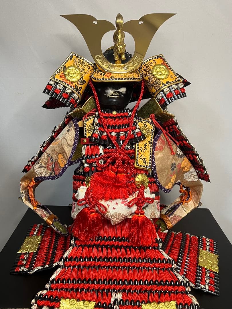 五月人形 武士の鎧 高さ約70cm 付属品あり