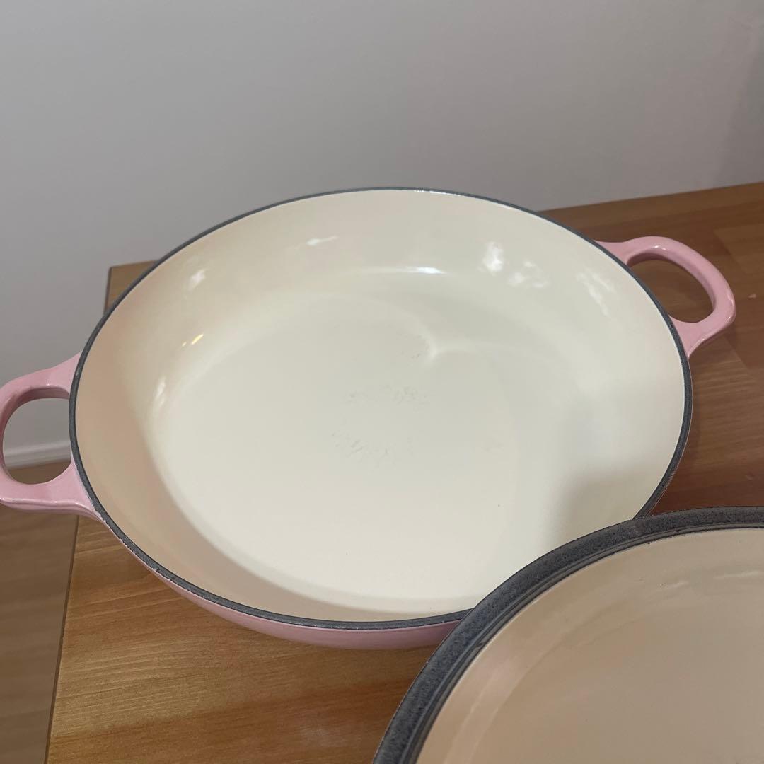 LE CREUSET ピンクホーロー鍋 26cm