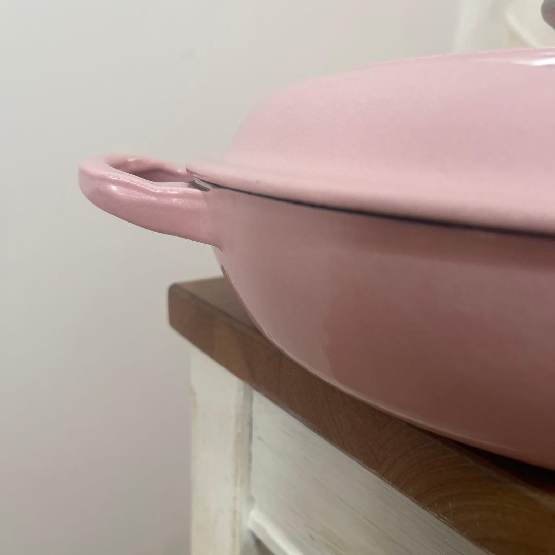 LE CREUSET ピンクホーロー鍋 26cm
