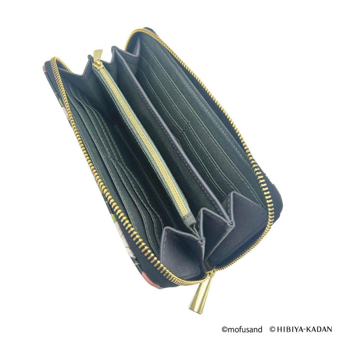 mofusand 日比谷花壇 長財布 ブラック 花柄 モフサンド 春財布 - メルカリ